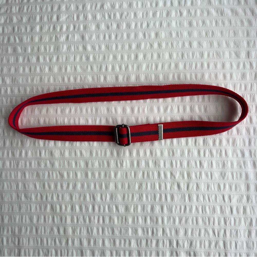Mini Boden Nautical Red and Blue Web Belt, L/XL